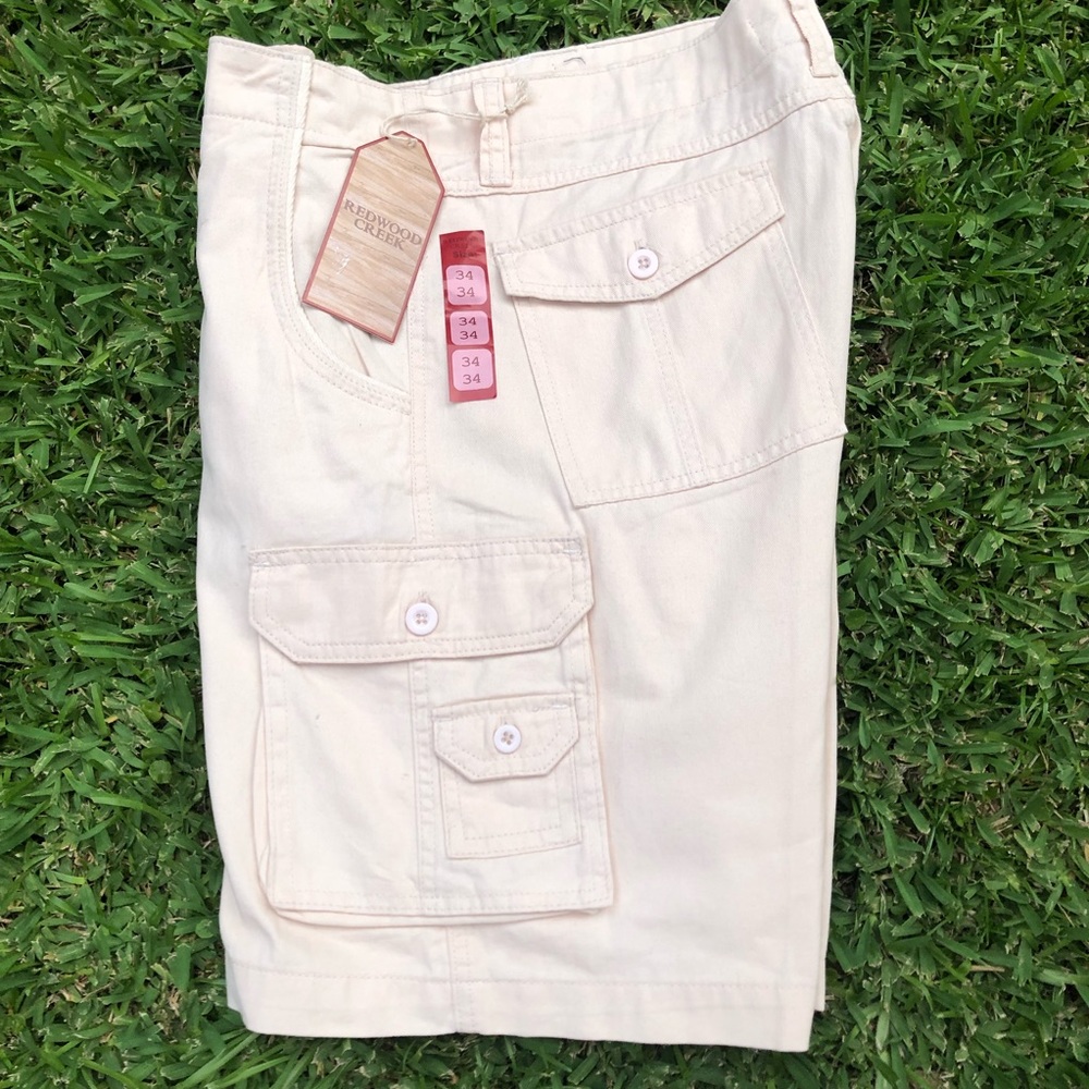 NEW.  Redwood Creek Cotton Cargo shorts, Sz 34
